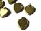 6 16mm Heart Vintage Brass Locket Top Opening Locket with Loop